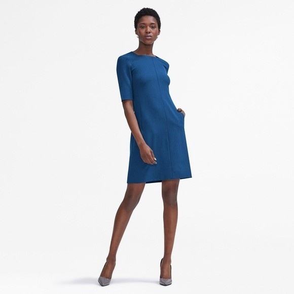 MM Lafleur Emily Dress Pacific Blue Womens Size 2 - Picture 1 of 4